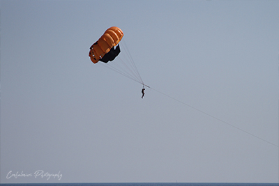 Parachute over Nice, France