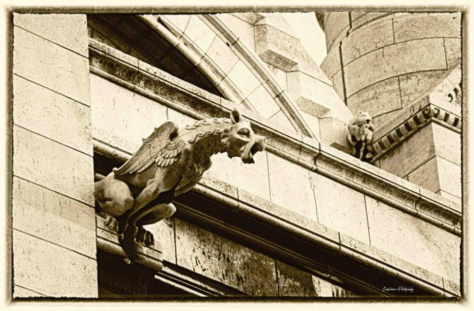 Gargoyle in Sacre Cour - Paris A(L)